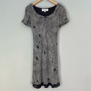 Silk Brown & Cream Dress